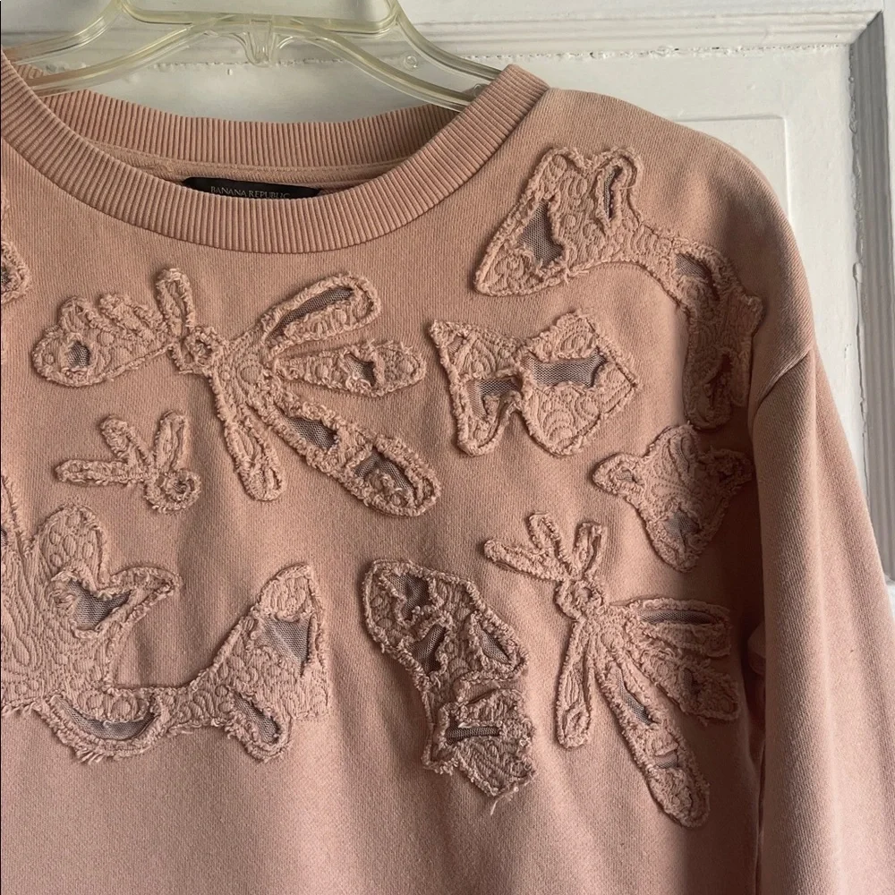Banana Republic Women's Blush Sweater with Textured Accents